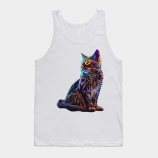 Colourful cat Tank Top